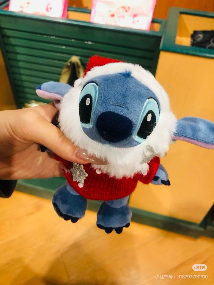 Disney迪士尼｜Plush Keychain Disney Store Japan Christmas 2024东迪冬日圣诞限定系列可爱角色毛绒玩偶挂件/包挂/圣诞树装饰｜约H13.5×W16.5×D9cm
