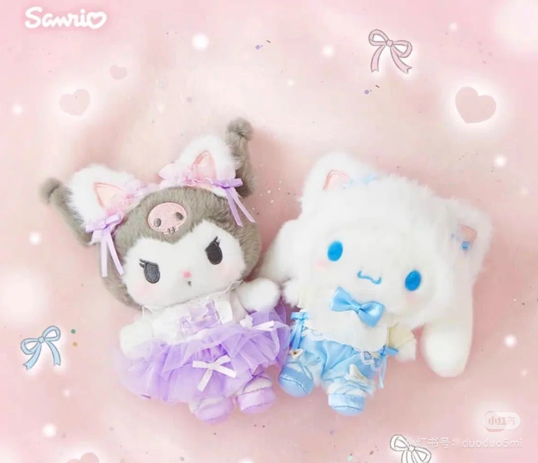 【limit 1】Sanrio｜White Cat Ballerina Mascot Holder /Plush Keychain｜9.5 x 6 x 13cm approx.