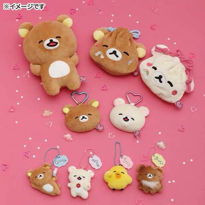 Rilakkuma｜Yuruyuru Pokapoka Warm and Cozy Heart Carabiner Plush Mirror Keychain｜ 80×95×40mm approx.