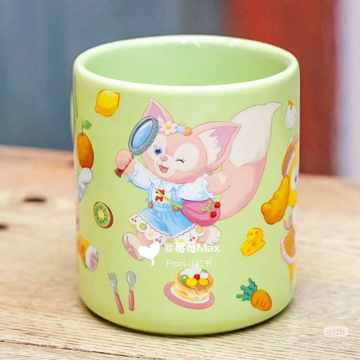 Disney迪士尼｜东迪梦幻奇妙厨房系列餐厅牛油果绿可爱图案马克杯/咖啡杯/水杯