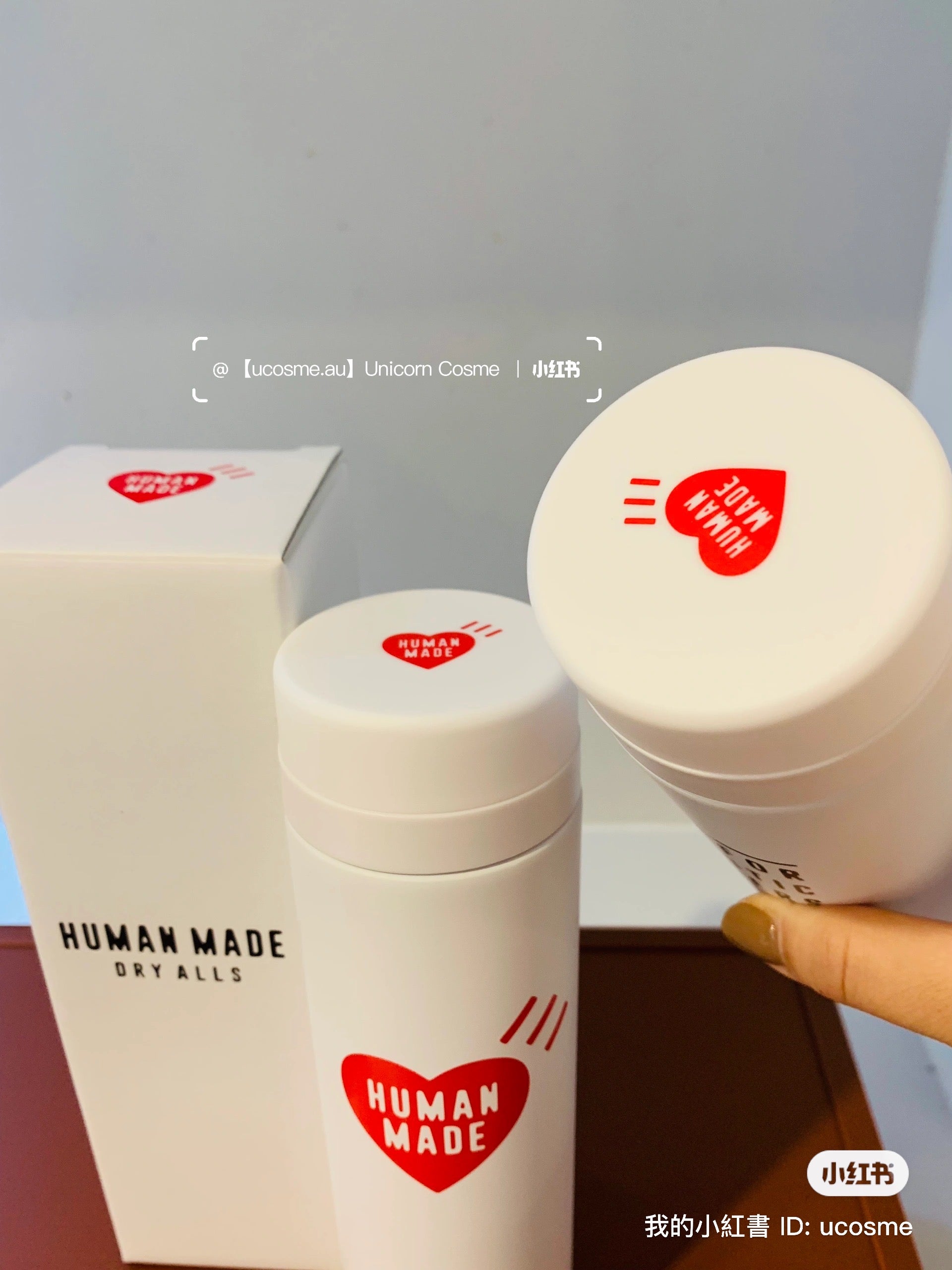 Human made｜经典爱心logo简约高颜值便携保温杯/杯子/潮牌限定/正反图案｜300ml
