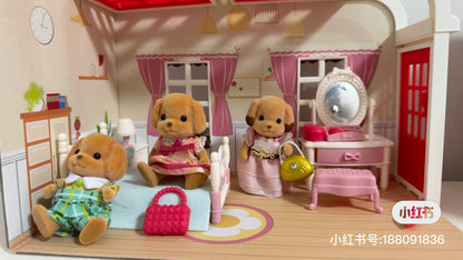 SylvanianFamilies森贝儿家族｜Toy Poodle Family贵宾犬家族系列套组/玩具/过家家5259