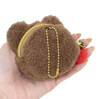 The bear’s school上学熊｜学院限定小熊毛绒零钱包/挂件/小苹果拉链｜約110x80x40mm