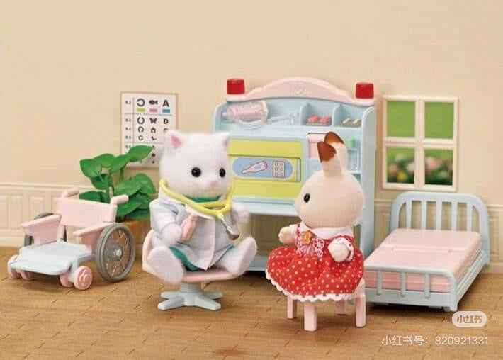 SylvanianFamilies森贝儿家族｜Village Doctor Starter Set-Persian Cat波斯猫乡村医生入门套组/玩具/过家家5705