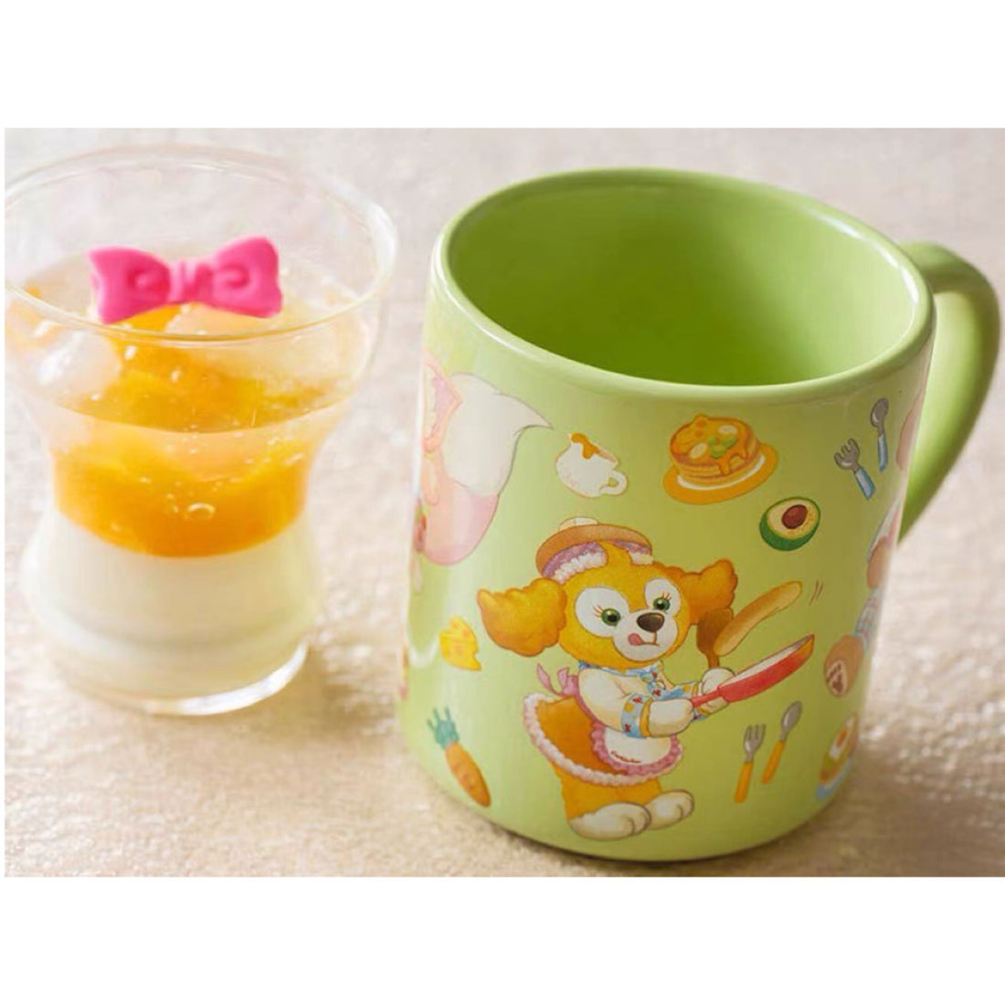 Disney迪士尼｜东迪梦幻奇妙厨房系列餐厅牛油果绿可爱图案马克杯/咖啡杯/水杯