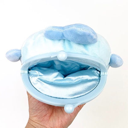Sanrio｜炫彩星空眼毛绒丑鱼大头斜背包/口金包｜约H14.5×W20×D6（cm）