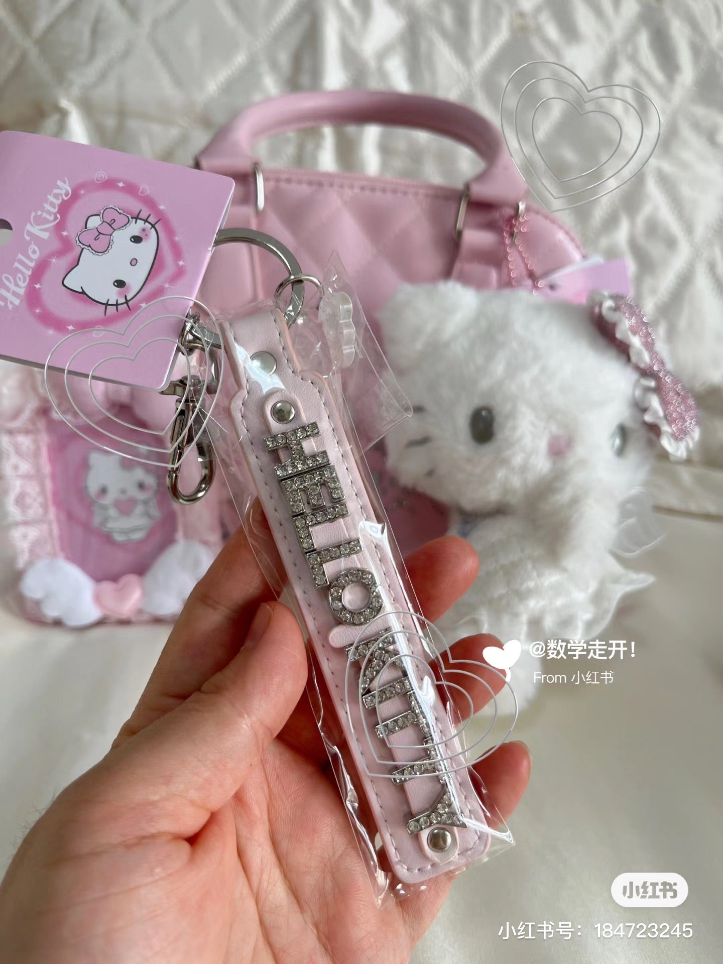 Hello kitty凯蒂猫｜Sanrio Hello Kitty Keyholder/ Angel and Little Devil天使恶魔钥匙扣/挂件｜约19.0 x 6.2 x 1.7cm