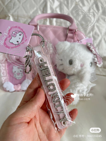 Hello kitty凯蒂猫｜Sanrio Hello Kitty Keyholder/ Angel and Little Devil天使恶魔钥匙扣/挂件｜约19.0 x 6.2 x 1.7cm