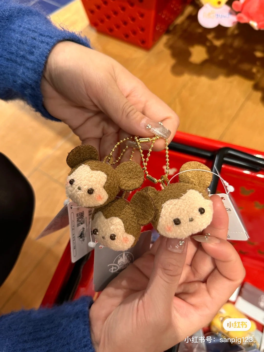 Disney迪士尼｜超萌豆豆眼迷你挂件｜全長:約9(cm)