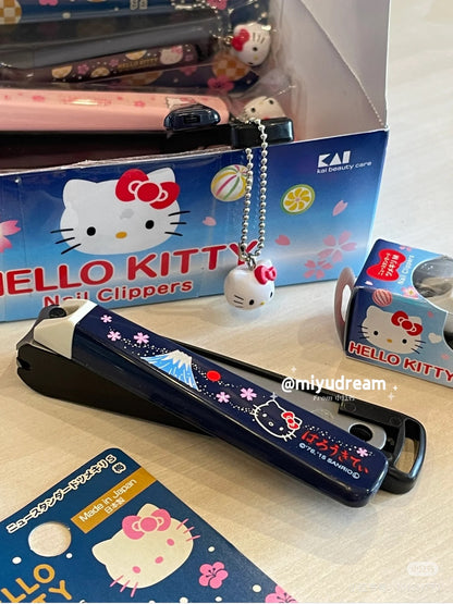 KAI贝印｜Hello Kitty Wafu Nail Clipper Standard M Fujisan Mount Fuji凯蒂猫和风富士山不锈钢指甲钳M号/防飞溅✔️