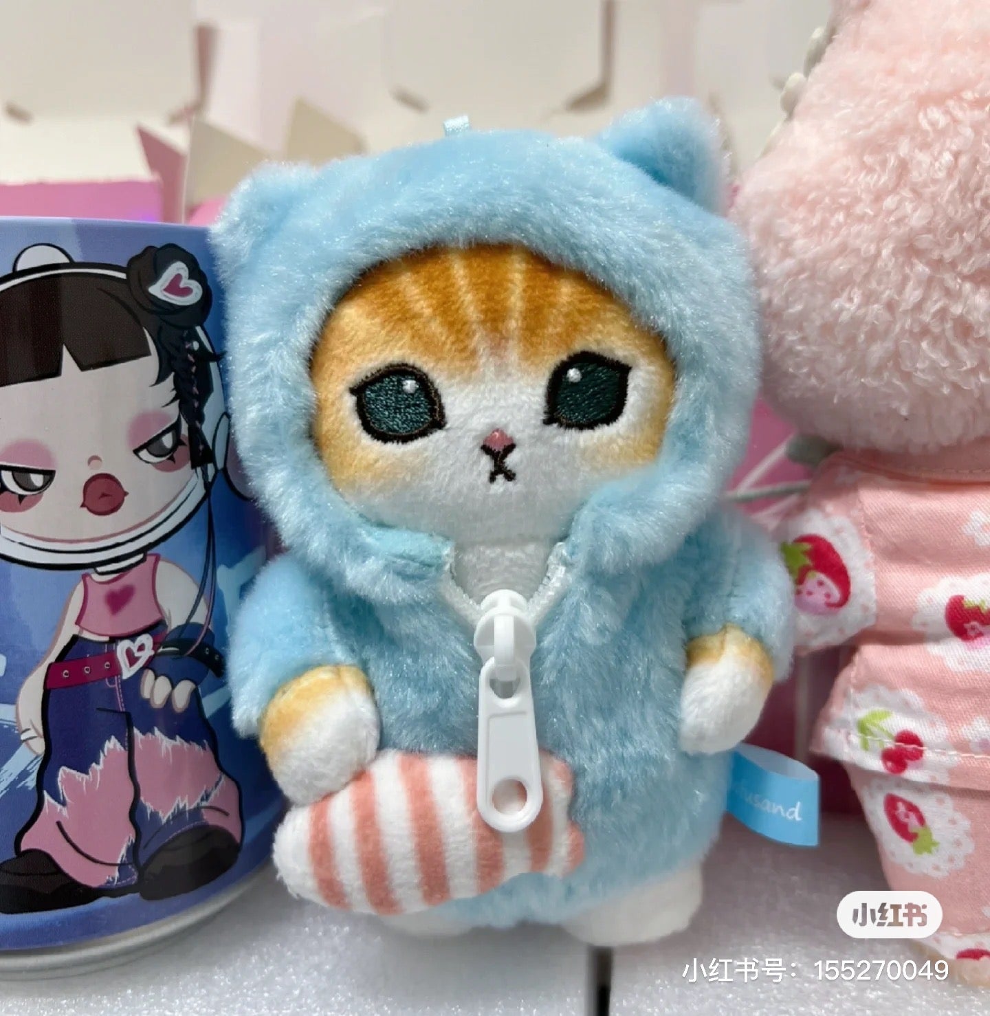 Mofusand｜Costume Mascot Holder / keychain鲨鱼猫晚安睡衣系列毛绒挂件/包挂｜約H130 x W75 x D100mm