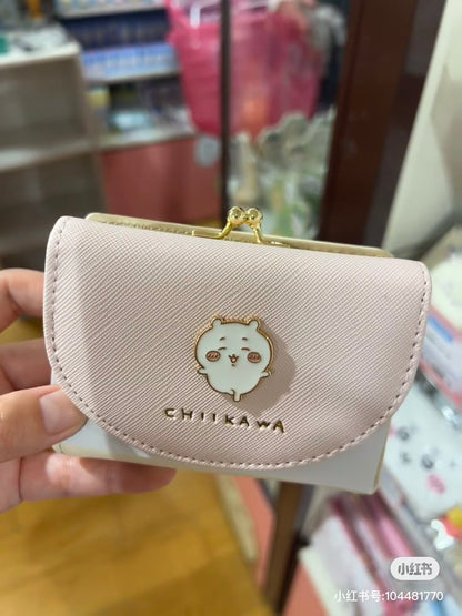 Chiikawa 吉伊卡哇｜十字纹多用钱包/皮夹/零钱包/细节满满/满印内里｜约H80×W105×D25mm