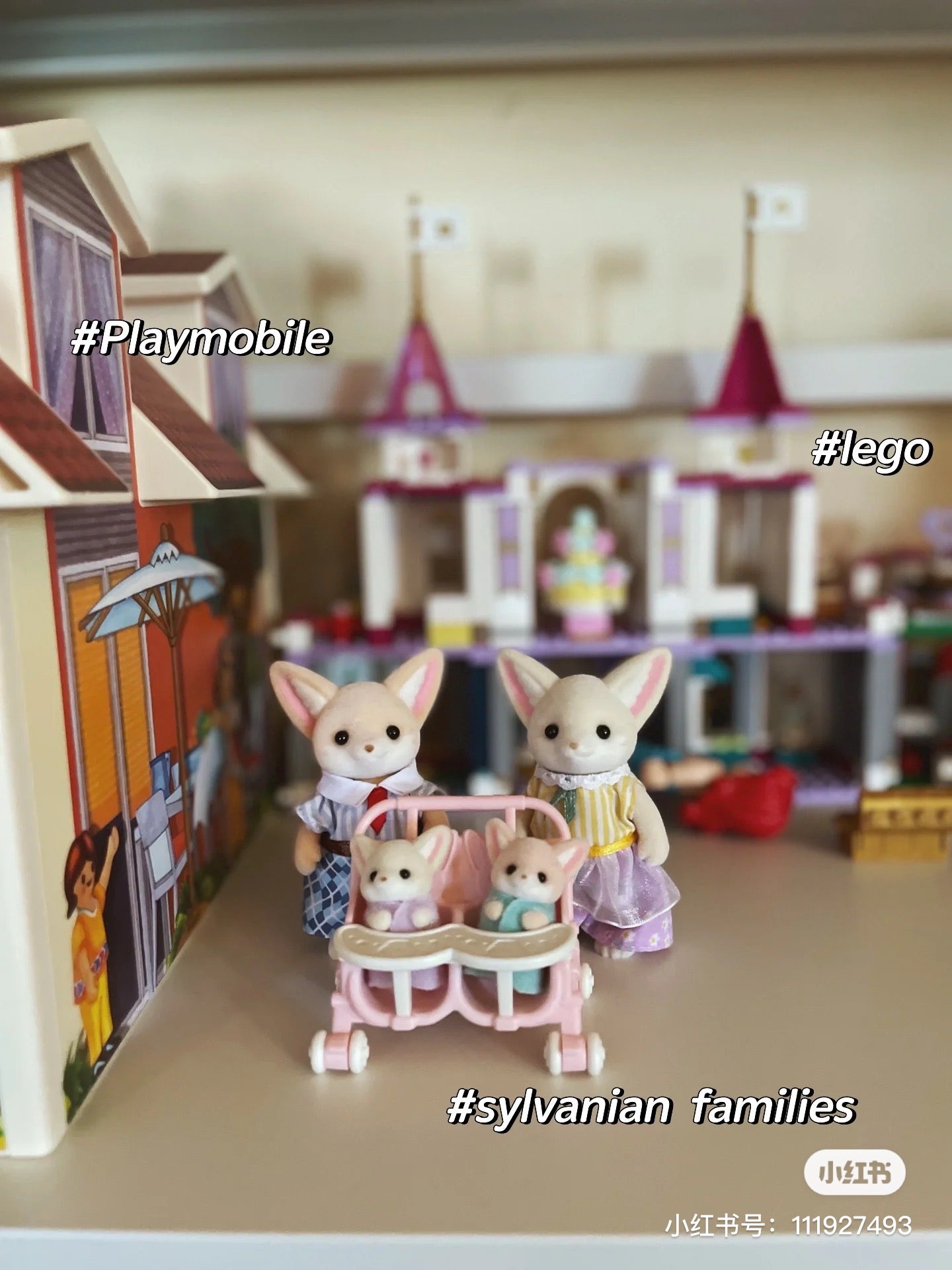 SylvanianFamilies森贝儿家族｜Fennec Fox Family耳阔狐一家四口双胞胎套组/玩具/过家家5696