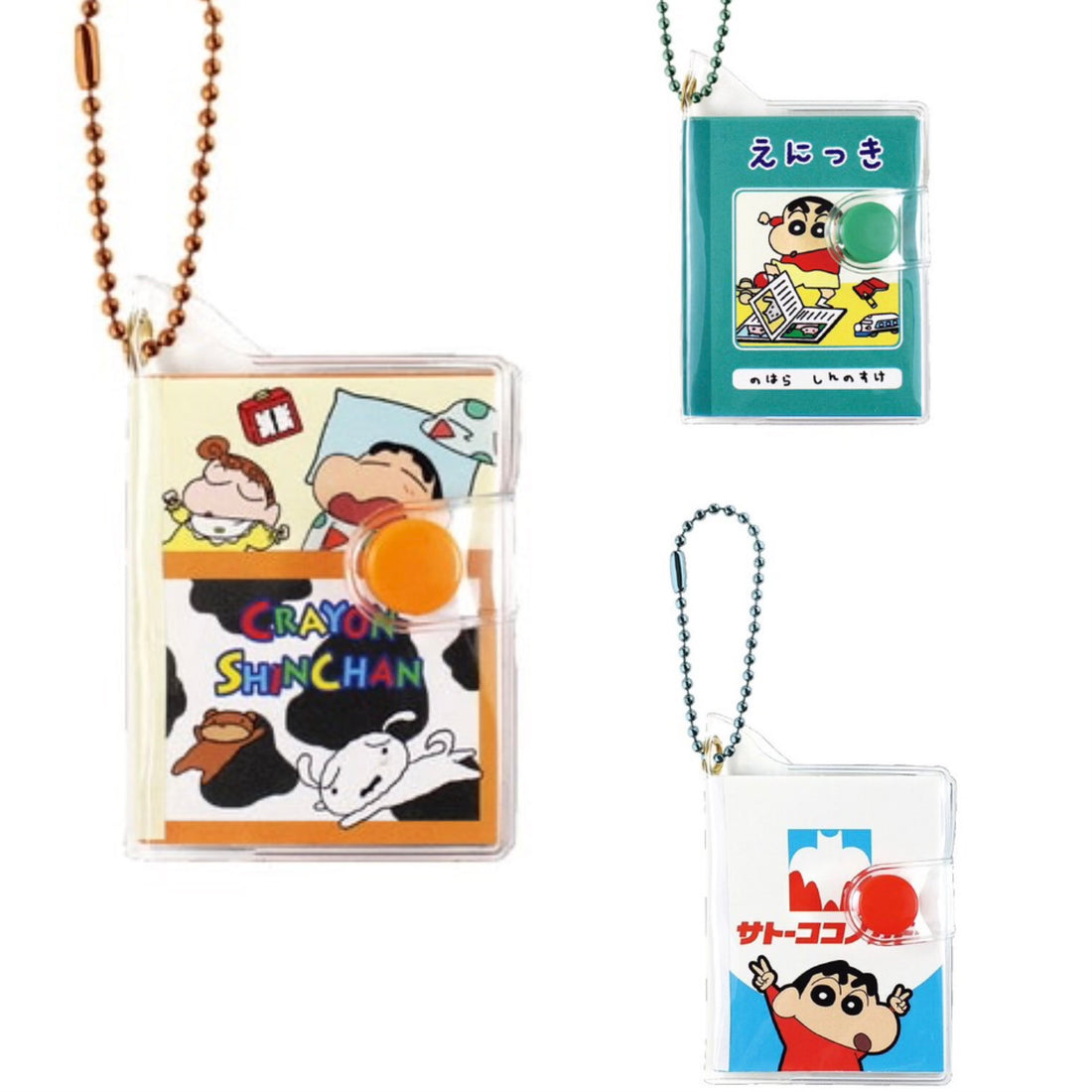 Crayon shin-chan蜡笔小新｜小本子挂件/钥匙扣｜约8 x 6 x 3cm
