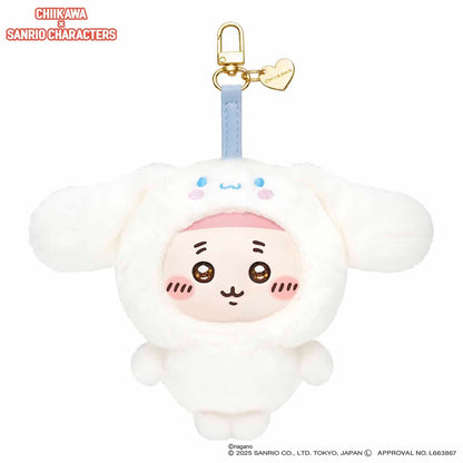 Sanrio｜Kiramekko Chiikawa X Sanrio Characters Mascot Holder /Plush Keychain｜H140×W115×D75mm approx.
