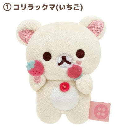 Rilakkuma轻松熊｜草莓日系列软fufu小白熊手玉限定/mini公仔｜約80×70×45mm