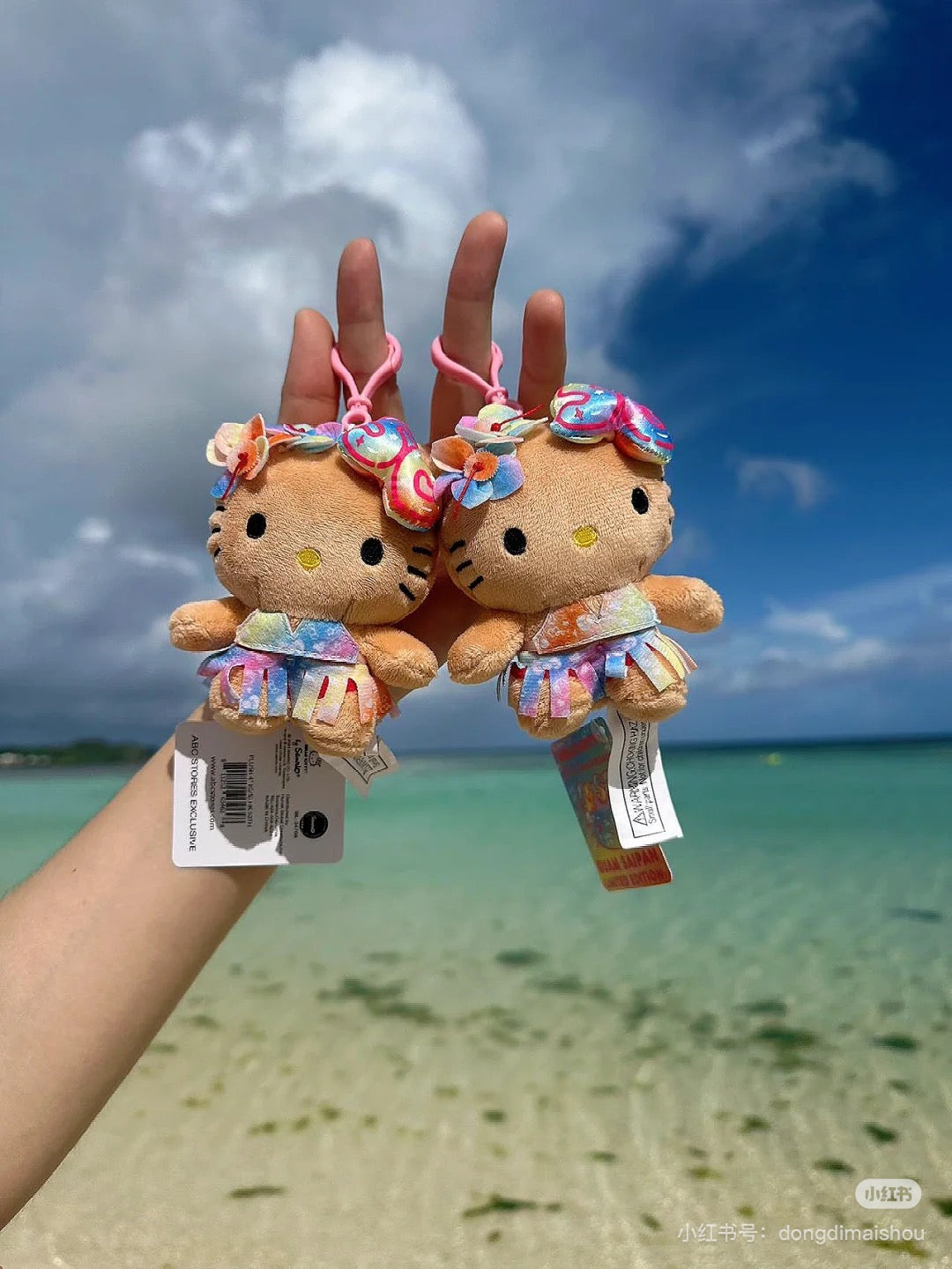 HelloKitty凯蒂猫｜HAWAII夏威夷黑皮kitty50周年限定挂件/包挂