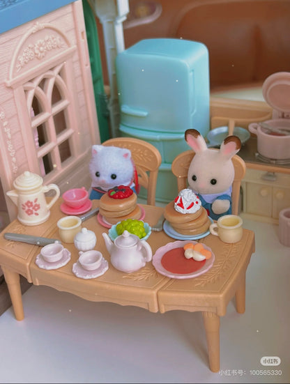 SylvanianFamilies森贝儿家族｜Country Home Furniture Set-Chocolate Rabbit巧克力兔家庭烹饪家具套组/玩具/过家家2166