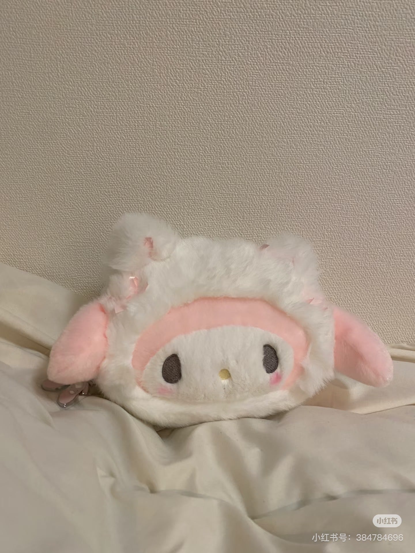 Sanrio｜White Cat Ballerina Face Shaped Pouch｜W14 x D6 x H10cm approx.