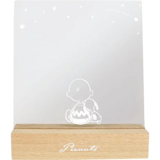 Snoopy｜亮灯可擦式留言板/写字板/床头灯/usb充电/情侣礼物/底下是史努比图案｜约17.8cm×15cm×4.5cm