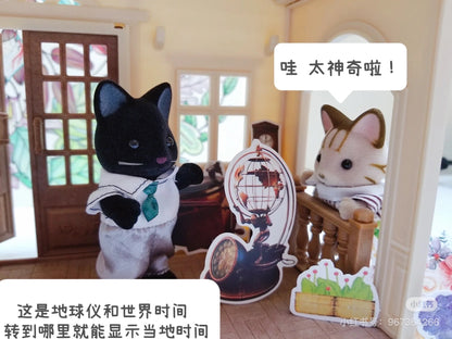 SylvanianFamilies森贝儿家族｜Tuxedo Cat Family黑耳猫一家四口套组/玩具/过家家5181
