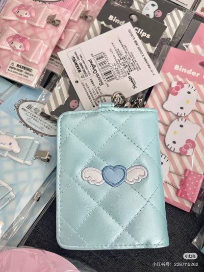 Sanrio三丽鸥｜Sanrio Original Bi-fold Card Case  / Dreaming Angel水色天使爱神系列蓝色卡包｜约W9×D1.5×H10.8cm