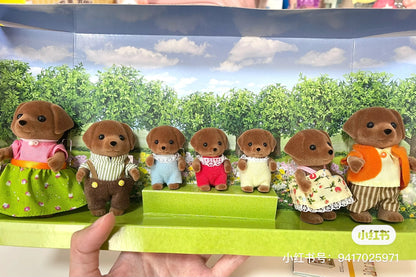 SylvanianFamilies森贝儿家族｜Chocolate Labrador Family巧克力拉布拉多家族套组/玩具/过家家5730