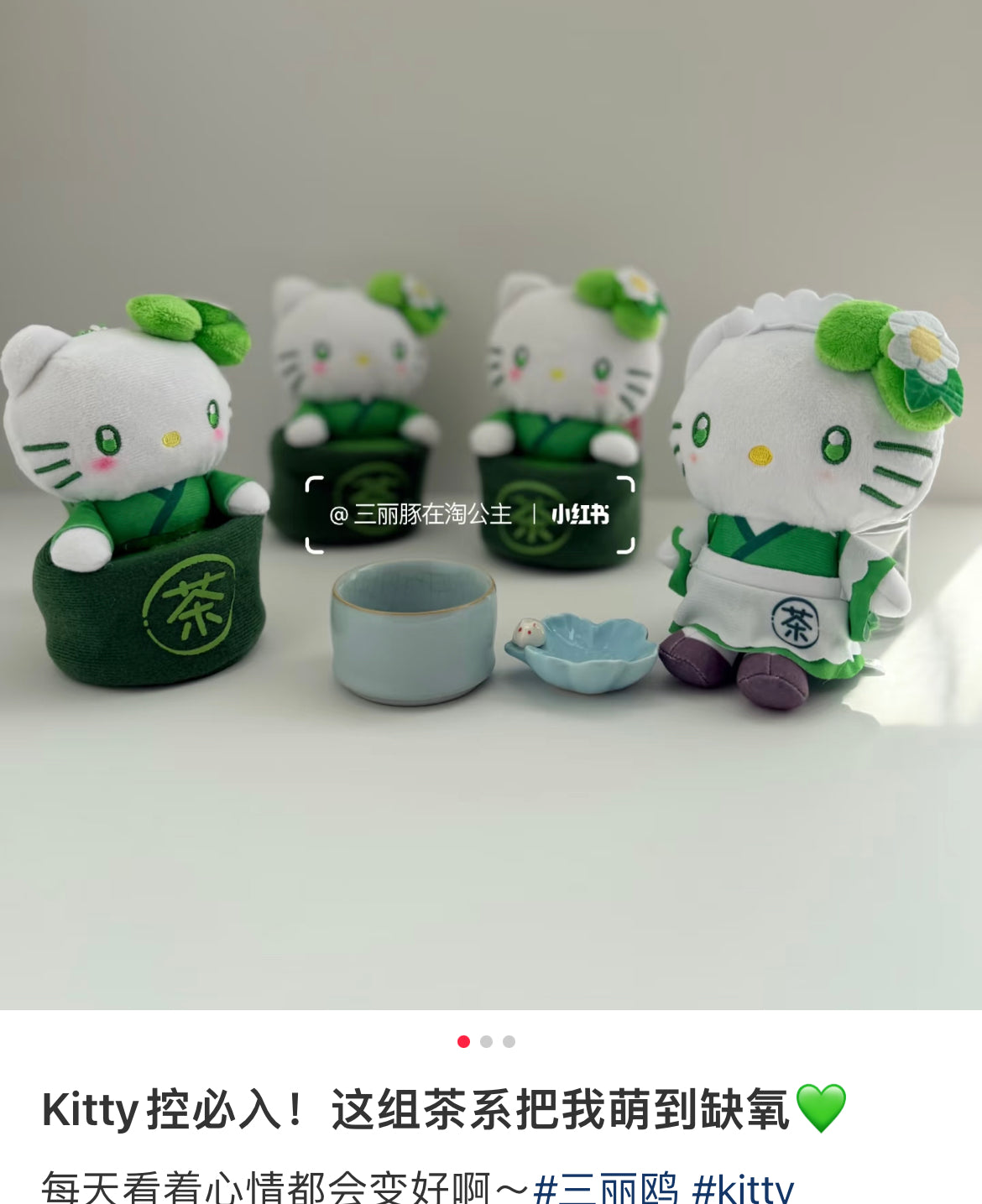 Sanrio｜Matcha Bowl Mascot Pouch Plush Keychain｜13×7.5×7.5cm approx.