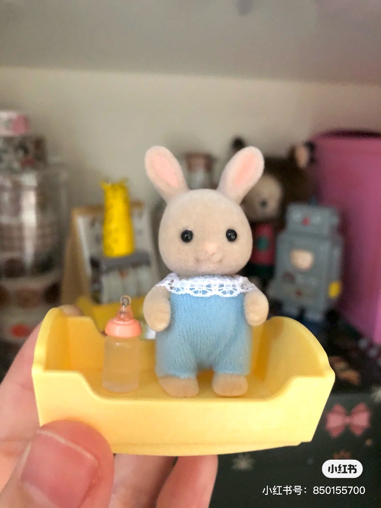 SylvanianFamilies森贝儿家族｜Milk Rabbit Baby牛奶兔宝宝摇篮奶瓶套装/玩具/过家家