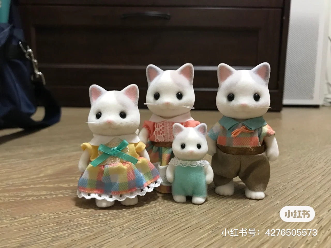 SylvanianFamilies森贝儿家族｜Latte Cat拿铁猫家族系列一家四口套组/玩具/过家家5738