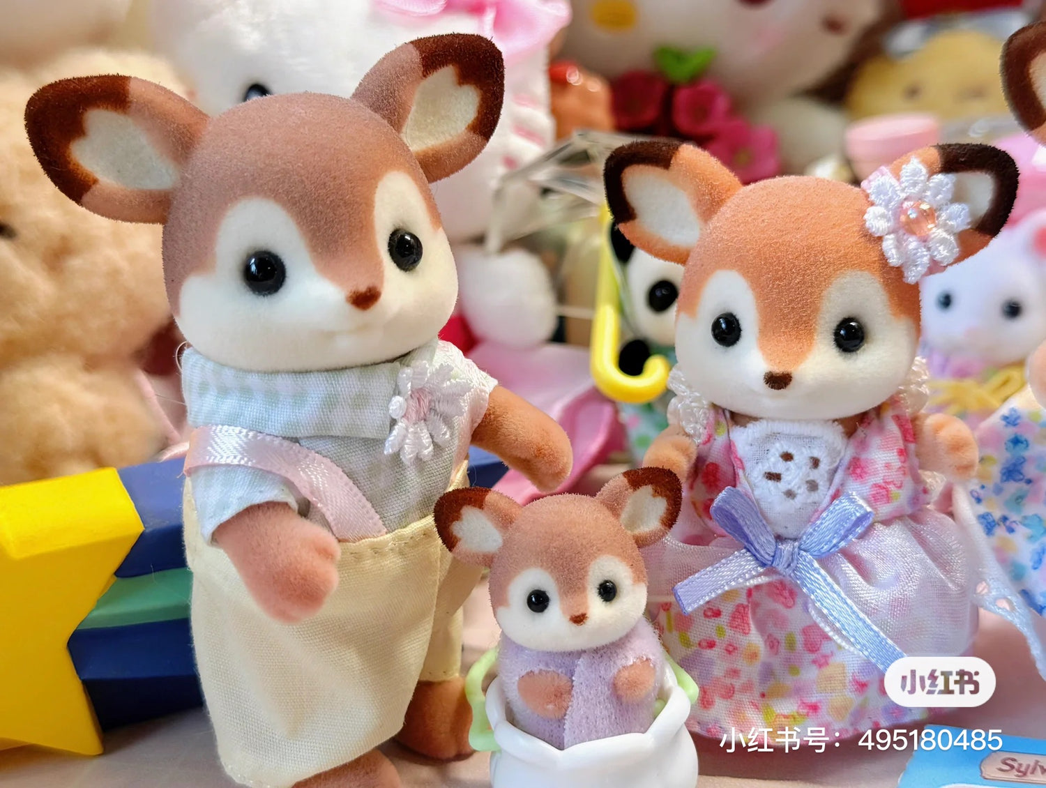 SylvanianFamilies森贝儿家族｜Deer Family Doll set梅花鹿家族系列/一家四口套组/玩具/过家家