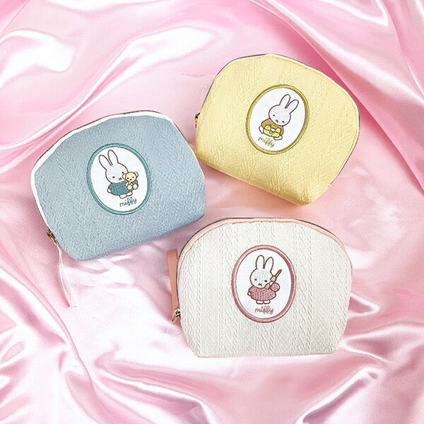 Miffy｜accessory case spring knit series pouch｜11cm x 14.5cm x 3cm approx.