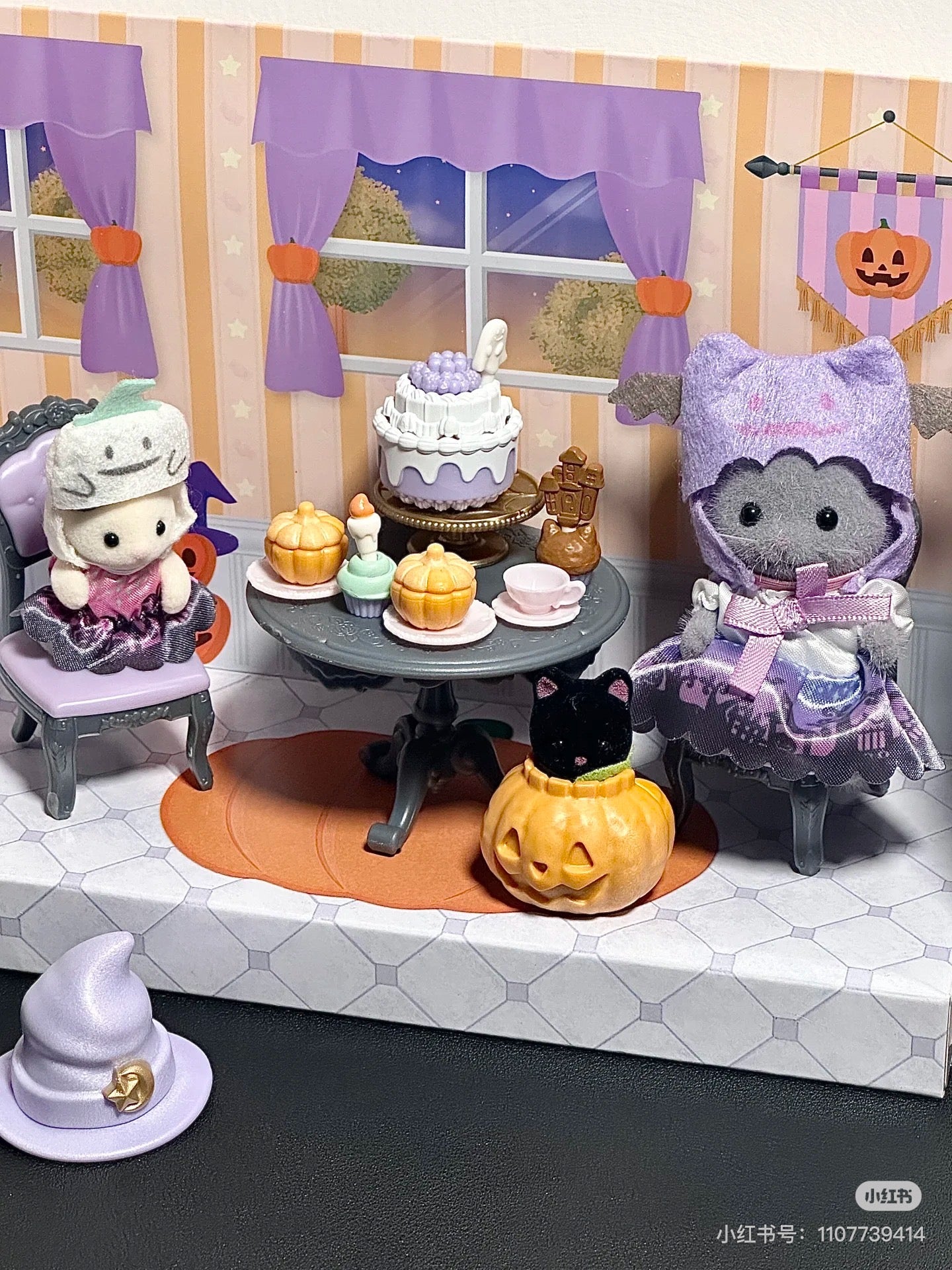 SylvanianFamilies森贝儿家族｜Halloween feestset万圣节排队系列波斯猫女巫套组/玩具/过家家5764