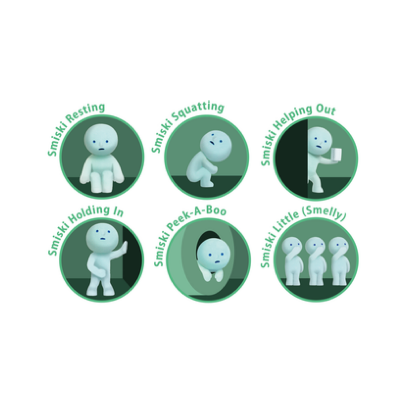 SMISKI ｜Glow Mini Figure - TOILET mystery bag/blind box/All 6 types｜1pcs