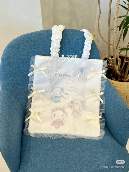 Sanrio｜White Cat Ballerina tote bag