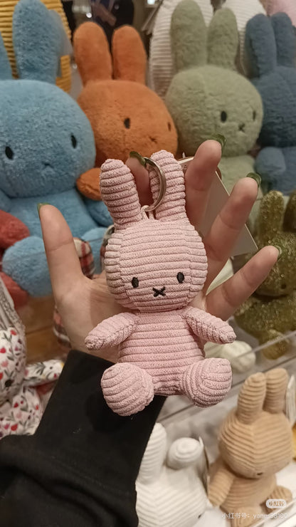 Miffy｜Keychain ECO Corduroy Mascot Holder /Plush Keychain｜10 cm – 4″