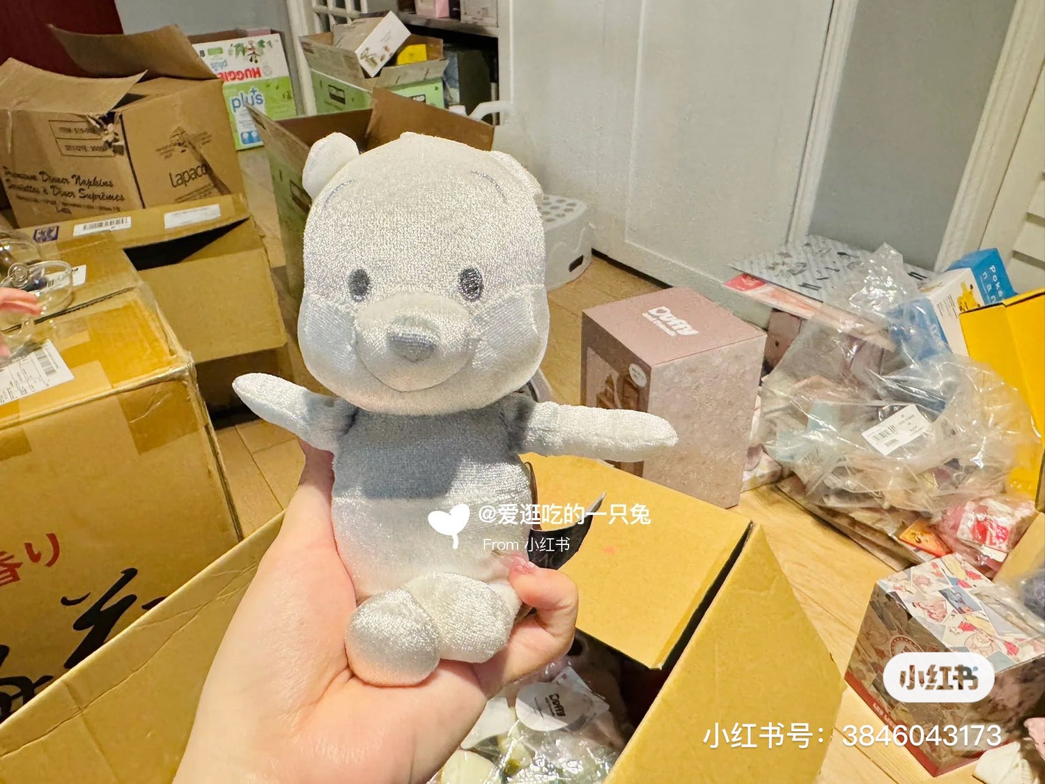 Disney迪士尼｜东迪100周年限量铂金色噗噗mini玩偶/挂件