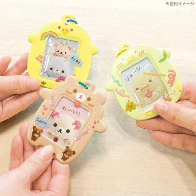 Rilakkuma轻松熊｜可放贴纸/照片的可爱挂件｜约79×74mm