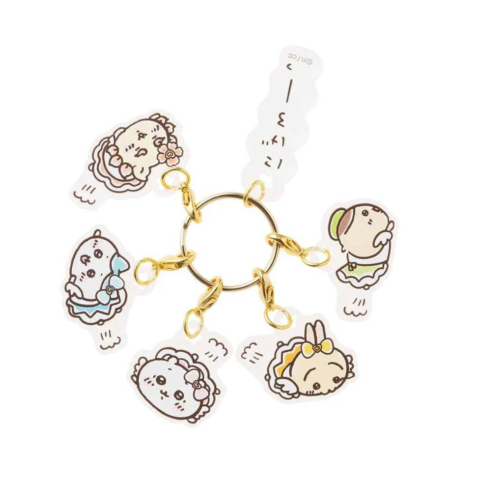 Chiikawa 吉伊卡哇｜魔法少女/小魔仙限定角色5连钥匙扣｜約H30×W30×D3mm以内