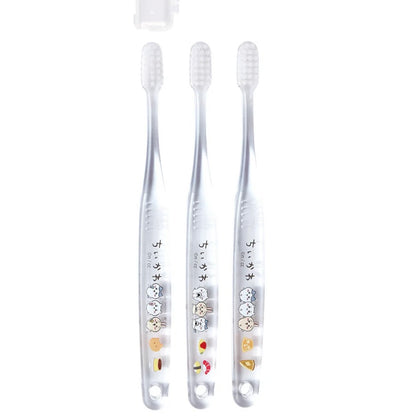 Chiikawa 吉伊卡哇｜带盖可便携牙刷三支组｜約H155mm