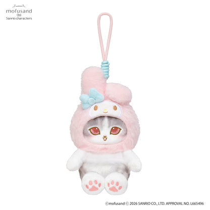 Mofusand｜Sanrio Characters Potefuwa Mascot Holder /Plush Keychain｜H140 x W130 x D130 mm approx.