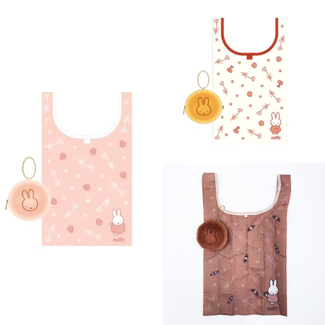 Miffy｜Eco Bag with Pouc｜H500 x W300 x D190mm approx.