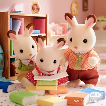 SylvanianFamilies森贝儿家族｜Chocolate Rabbit Family可可兔家族系列/一家四口套组/玩具/过家家5655