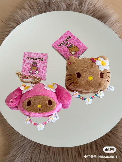 【limit 1】Sanrio｜Endless Summer Vacation Mirror Mascot Charm/Plush Keychain｜12 x 5 x 10cm approx.