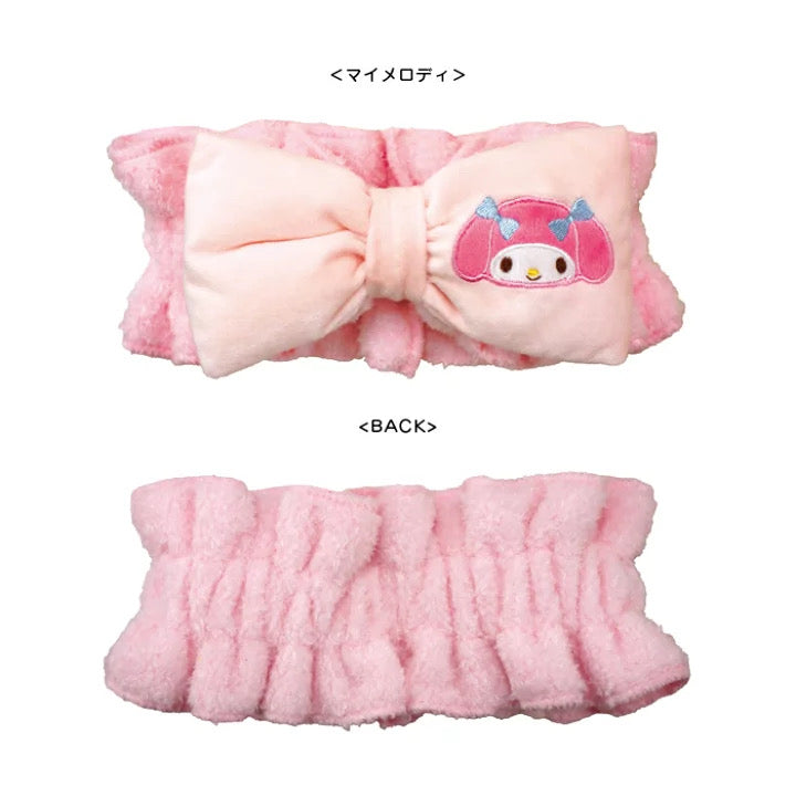 Sanrio｜吸水速干柔软发带/洗脸用发箍｜W24 x H7cm