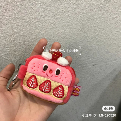 Gladly gladee｜草莓/柠檬芝士蛋糕无线耳机手袋零钱包/Airpods收纳袋/耳机包｜约70 x 65 x 25 mm