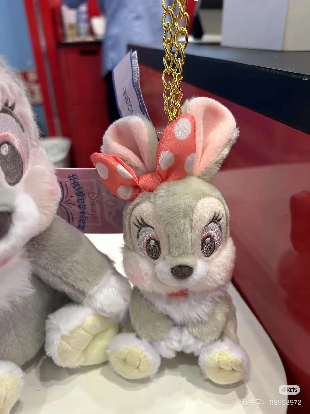 Disney｜UniBestiez Ein Rabbit Mascot Holder /Plush Keychain｜5.5 × 7 × 8.5cm approx.