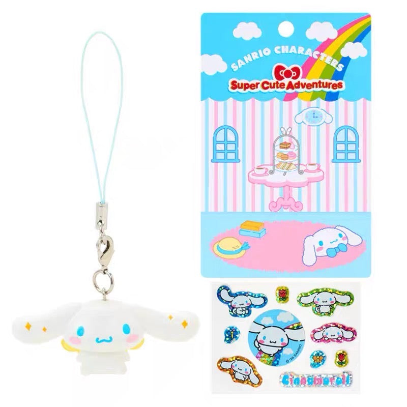 Sanrio｜Supercute Adventures My Dream Smartphone Strap &amp; Sticker Set｜3.3×2.3×4cm approx.