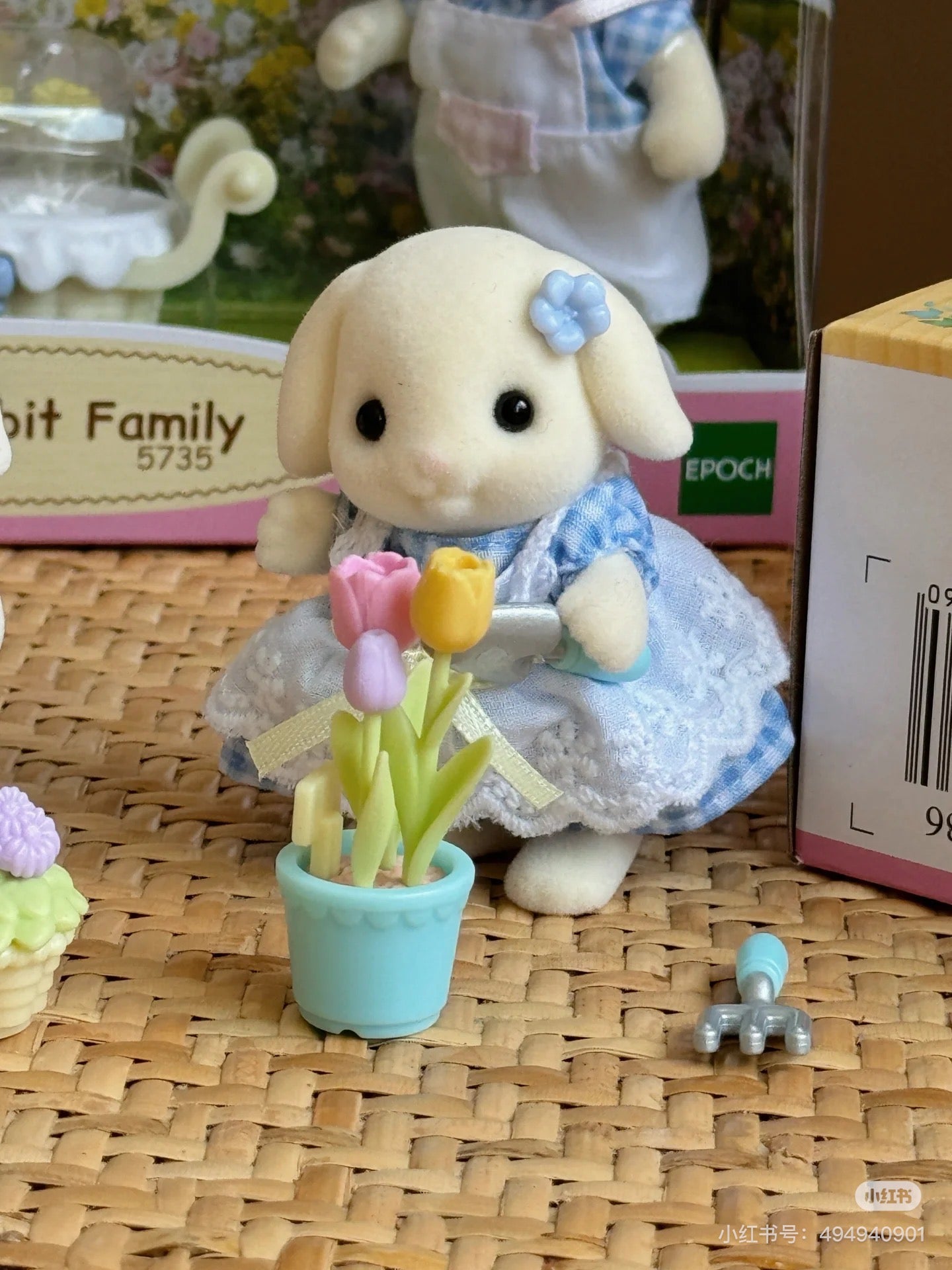SylvanianFamilies森贝儿家族｜Blossom Gardening Set - Flora Rabbit Brother &amp; Sister芙罗拉兔家族/垂耳兔花卉园艺套组5736