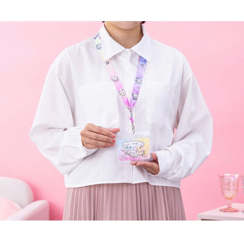 Chiikawa 吉伊卡哇｜超魔法少女/小魔仙系列可挂式彩色铭牌套/卡套｜約H90×W105mm/約幅20×全長900mm
